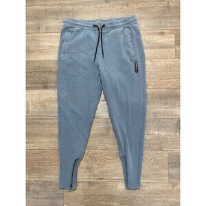 YoungLA LA Mens XL Ankle Zip Tapered Drawstring Joggers Sweatpants Gym Gray